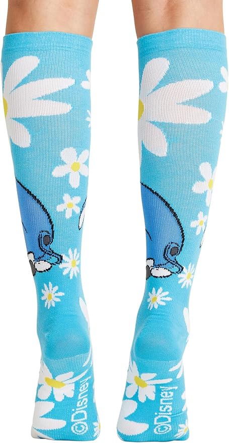 Cherokee Women's 10-15mmHg Compression Socks – Fun Print Knee Highs with Light Support, Soft Feel - PRINTSUPPORT
