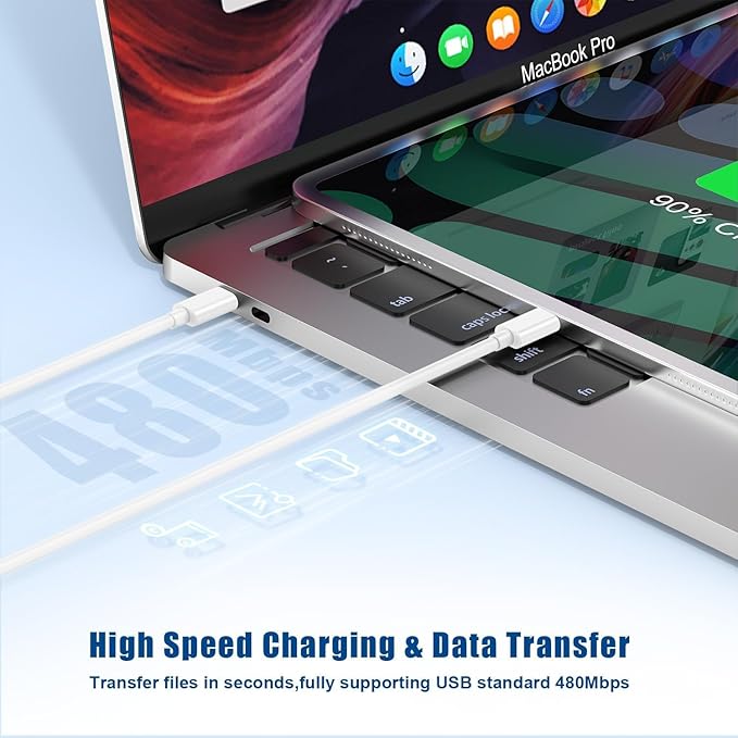 Dual Port 45W iPhone 17 16 15 Fast Charger Block and 6ft 10ft Type C to USB C Cable Cord Long, iPad Wall Charging Plug Cube Brick for Apple iPhone 17 Pro Max/17 Air/16 e/16 Pro/15 Plus/15 Mini/Samsung