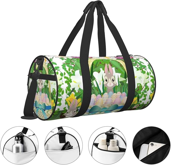 Graphic Easter Easter Basket for Duffle Bag, Waterproof Large Duffle Bag, Weekender Bag, Gym Bag, Sports Bag, Overnight Bag
