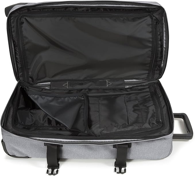 Eastpak Tranverz M – 78L Large Wheeled Luggage with Dual Compartments, TSA Lock, Compression Straps & Smooth-Wheeling System, Sunday Grey