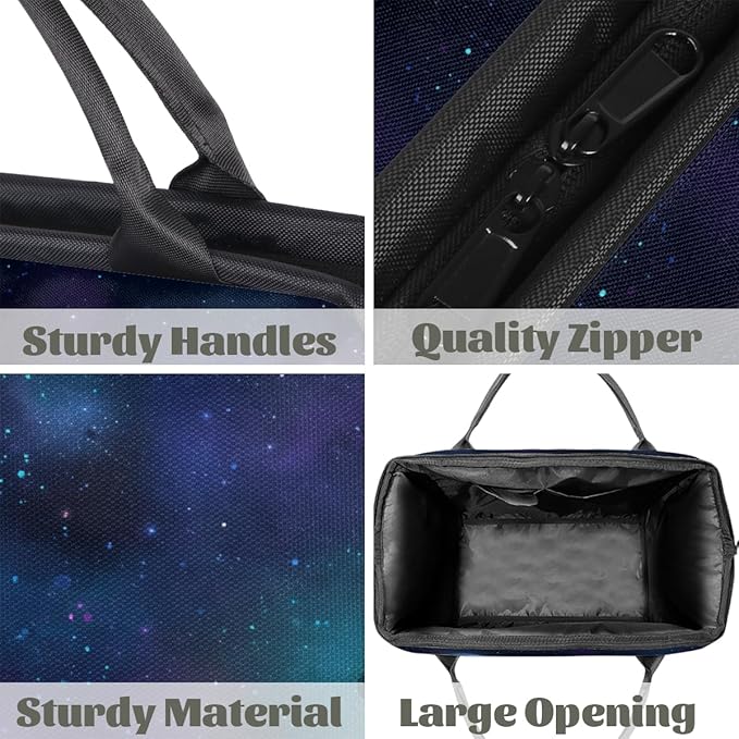 Overnight Weekender Bags for Women Men, Starry Universe With Planets And Stars Waterproof Travel Carry On Duffel Bag, Lightweight Sports Gym Bag for Fitness, Workout, Travel