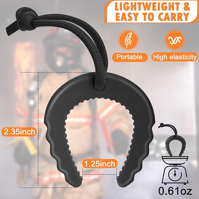Crosize 4 Pack First Responder Door Stops, Door Jam for Law Enforcement, Police, Emergency Medical Services, Black Door Stoppers Wedge