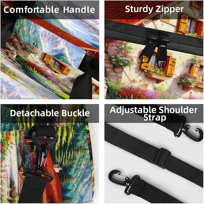 Travel Duffle Bag for travel duffle bag sports Girls Boys Kids Lscape Mountain House Lightweight Overnight Sleepover Weekender Bags Small Dance Gym Sport Bag Teens Carry-On Size Workout Bag
