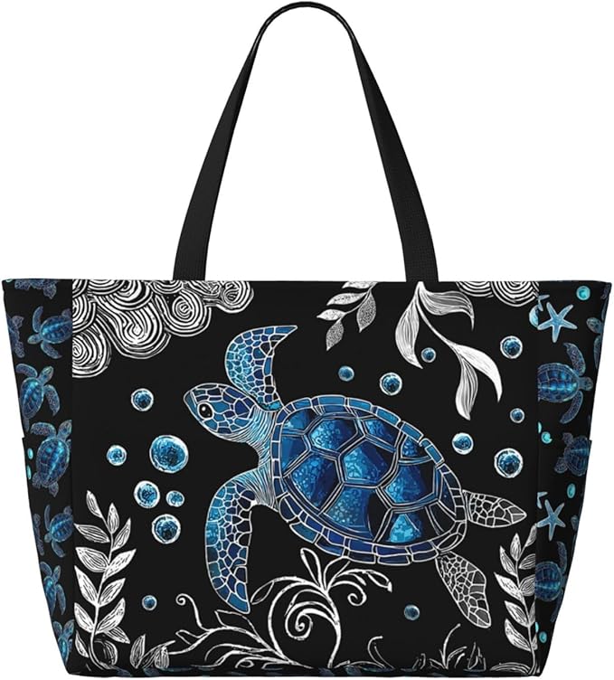 Beach Bag Tote Bags Waterproof Sandproof for Women Large Beach Tote Bag Foldable with Pockets for Weekend Vacation