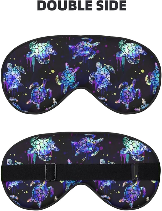 Sea Turtle Sleep Mask Breathable Soft Eye Mask for Sleep for Women Men Lightweight Eye Cover for Travel, Night Work, Nap, Office