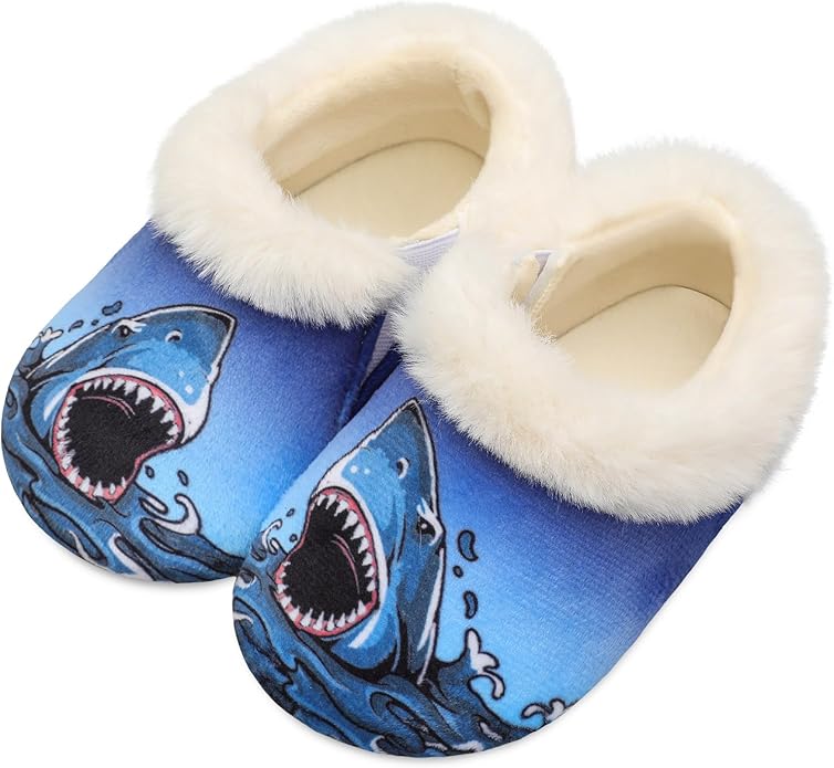 Centipede Demon Toddler Slippers for Boys Girls Slip on Kids Baby Toddlers House Shoes Lightweight Barefoot Furry Sock Shoes Indoor Outdoor Warm Walking Shoes