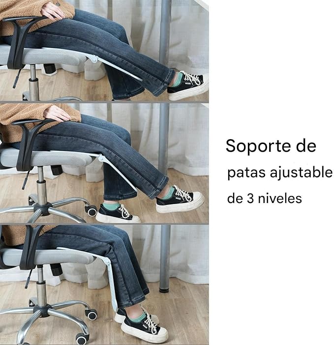 Leg Rest | Angle Adjustable Folding Support Desk Foot For Home Computer Room Travel Bedroom Outdoor Airplane Men Women Adults