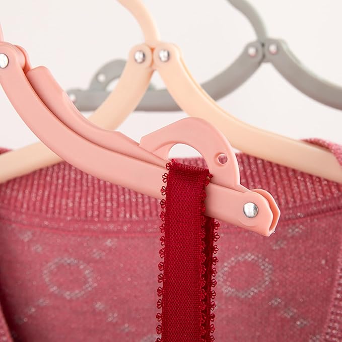 10Pcs Travel Hangers for Cruise Foldable Hangers - Portable Folding Clothes Hangers Travel Accessories Foldable Clothes Drying Rack Cruise Essentials 5colors