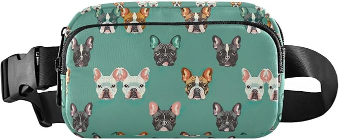 Kawaii French Bulldog Fanny Pack for Women Men Water Resistant Fashion Waist Packs with Adjustable Strap Belt Bag for Travel Workout Jogging Hiking 21219309
