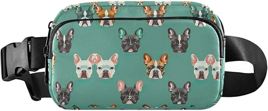 Kawaii French Bulldog Fanny Pack for Women Men Water Resistant Fashion Waist Packs with Adjustable Strap Belt Bag for Travel Workout Jogging Hiking 21219309