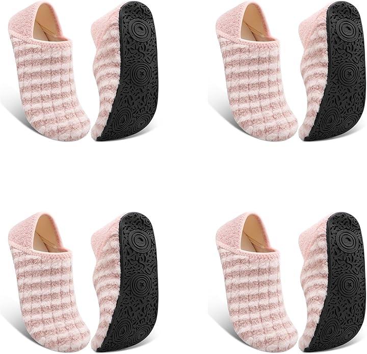 BARERUN Slippers Bulk for Women Men with Rubber Sole Soft-Lightweight House Slipper Socks Wide Barefoot Slippers Around House Shoes Non Slip Indoor/Outdoor