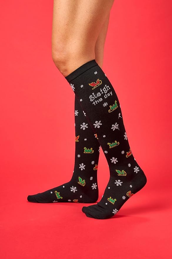 Nurse Mates Women's Calf Socks | 12-14 mmHg Compression | Superior Support & Comfort | 1 Pair