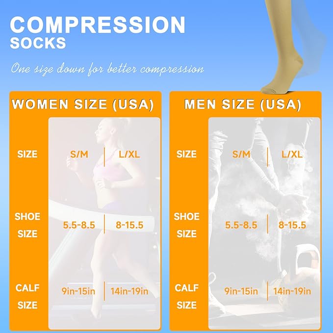 bropite Flora Compression Socks for Women & Men-Knee high 6 Pairs 20-30mmhg Support Running Nurse Travel