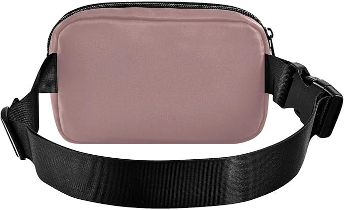 Fanny Pack for Women Men Water Resistant Fashion Waist Packs with Adjustable Strap Belt Bag for Travel Workout Jogging Hiking Rosy Brown