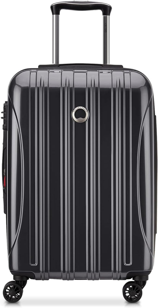 DELSEY PARIS Helium Aero Hardside Expandable Luggage with Spinner Wheels, Titanium, Carry-On Plus 21 Inch