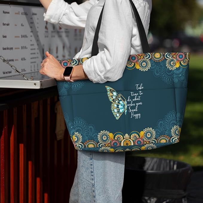 Large Beach Bag for Women Waterproof Foldable Travel Shoulder Tote Bag with Pocket for Weekender Pool Vacation