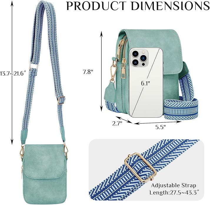Fashion Small Crossbody Bags for Women Trendy Designer Cell Phone Purses Wallets with Card Holder Anti Theft Travel