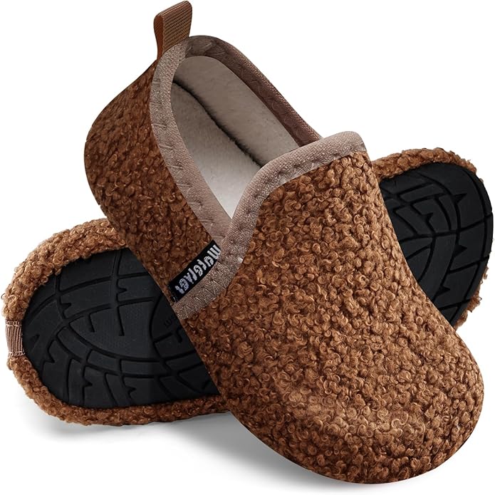 WateLves Kids Toddler Slippers Boys Girls House Shoes Slip on Sock Slippers Lightweight Winter Indoor Outdoor Walking Shoes