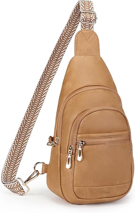 Crossbody Purses Bags for Women Travel, Anti Theft RFID Blocking Sling Chest Bag, Small Vegan Leather Purse for Casual