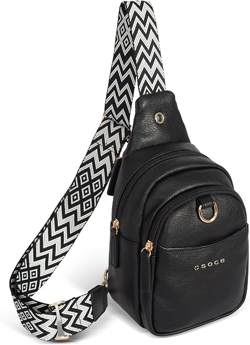 Crossbody Bags for Women Sling Bag Anti Theft PU Leather Travel Chest Purse Small Adjustable Strap Fits Large Phone