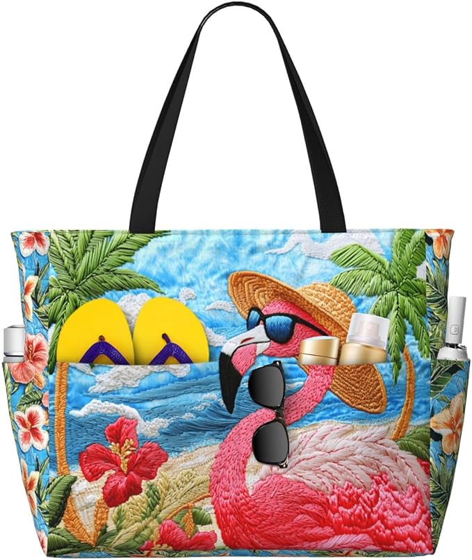 Extra Large Beach Bags For Women, Waterproof Beach Totes Bags For Women, Lightweight Foldable Pool Bag With Zipper