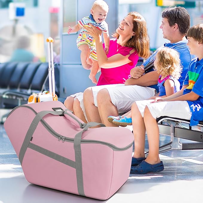 Padded Car Seat Bag Compatible with most Nuna Pipa car seats, UPPAbaby MESA V2 without Base & Chicco KeyFit 30 and base, Car Seat Travel Bag for airplanes