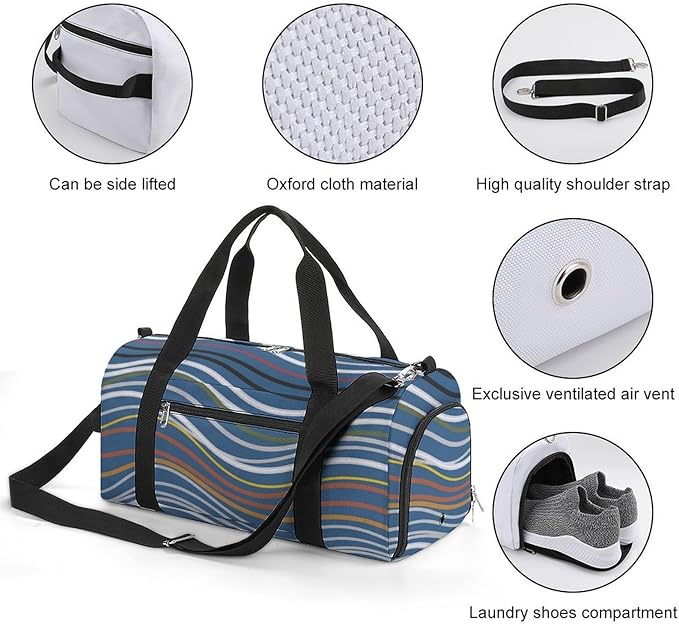 Gym Bag for Men & Women Duffle Bag with Shoe Compartment for Travel Overnight Weekender Fitness Sports