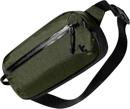 tomtoc 3.5L X-Pac Sling Bag with RFID Blocking, Crossbody Bag Minimalist Chest Shoulder Pack for Men/Women, Water-resistant Lightweight Casual Funny Pack for Travel/Daily Commute