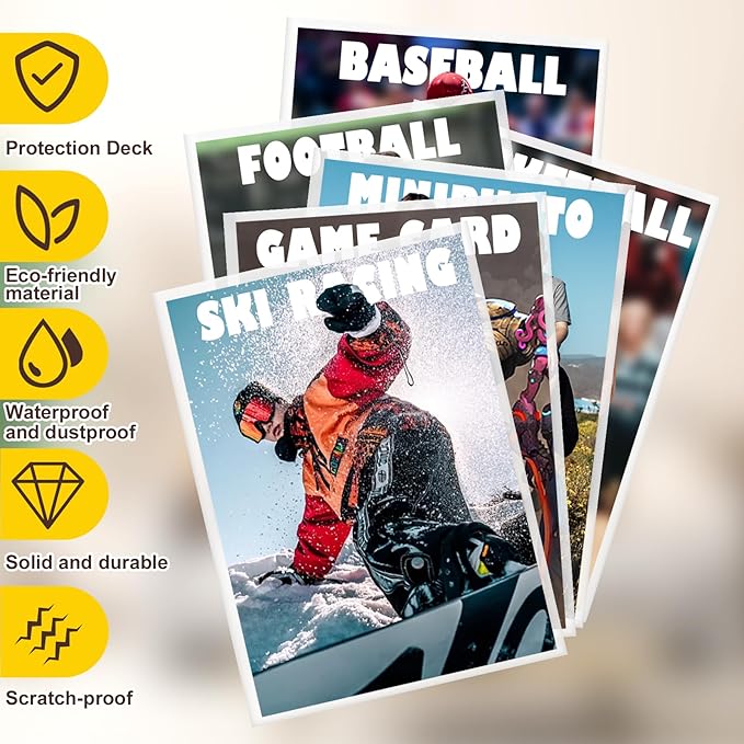 1200 Counts Card Sleeves Top Loaders for Trading Cards, Penny Soft Sleeve Baseball Card Sleeve Protectors Fit for Sports Cards, Football,Game Cards