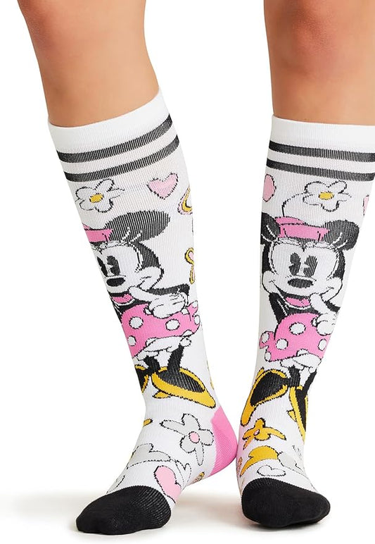 Cherokee Women's 10-15mmHg Compression Socks – Fun Print Knee Highs with Light Support, Soft Feel - PRINTSUPPORT