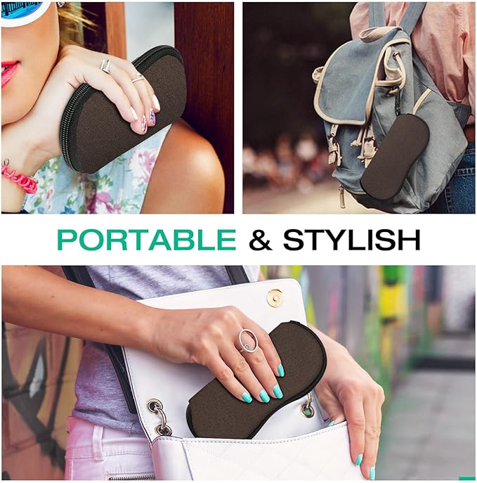 MoKo Sunglasses Soft Case Ultra Light Neoprene Zipper Eyeglass Case for Men Women
