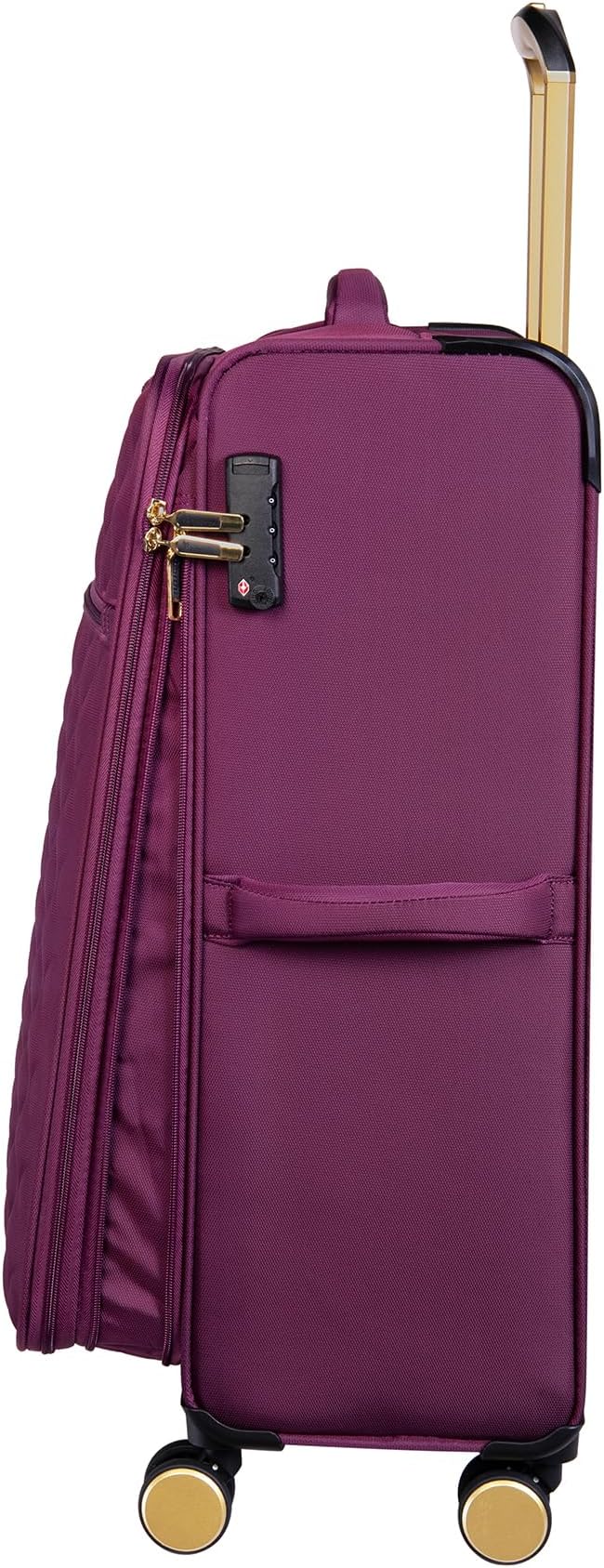 It Luggage Glimmering 32" Softside Checked 8 Wheel Expandable Spinner, Amaranth