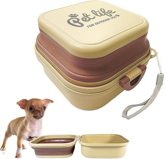 Collapsible Dog Bowl, Pet Food and Water Portable Feeder, Leak Proof Travel Bowls for Traveling, Camping and Hiking
