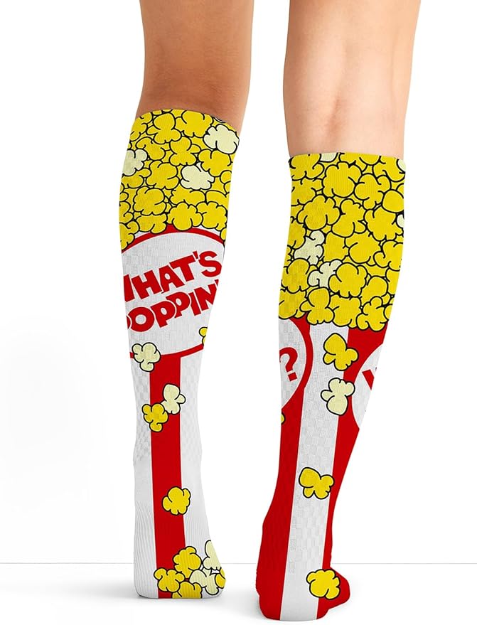 Cherokee Women's 10-15mmHg Compression Socks – Fun Print Knee Highs with Light Support, Soft Feel - PRINTSUPPORT