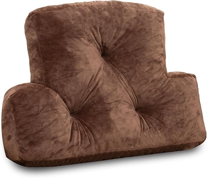 Back Pillow for Chair, Memory Foam Lumbar Pillow for Back Support, Back Rest Cushion for Office, Sofa, Couch Sitting, Recliner, Bed and Lower Back Pain (Coffee)