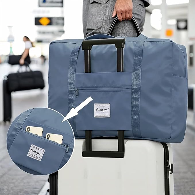 Backless Booster Seat Travel Bag for Airplane - Durable Car Seat Cover & Carrier for Easy Airplane Travel (blue)