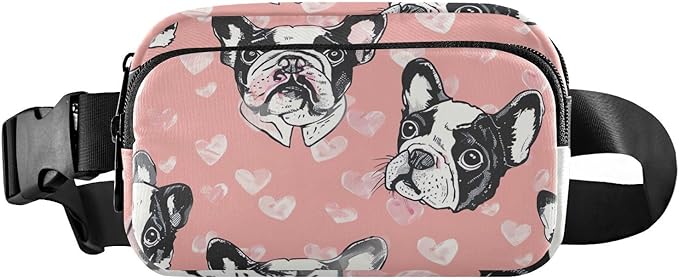 Kawaii French Bulldog Fanny Pack for Women Men Water Resistant Fashion Waist Packs with Adjustable Strap Belt Bag for Travel Workout Jogging Hiking 21219030