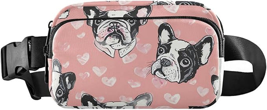 Kawaii French Bulldog Fanny Pack for Women Men Water Resistant Fashion Waist Packs with Adjustable Strap Belt Bag for Travel Workout Jogging Hiking 21219030