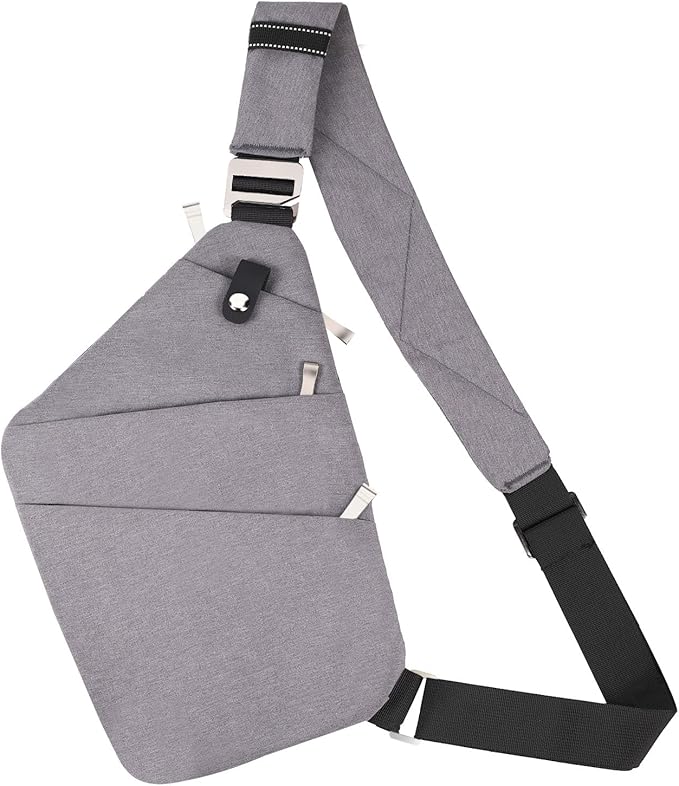 VADOO Sling Bag for Men and Women, Anti theft Crossbody Bag Lightweight Shoulder Chest Bag for Travel Gym Running