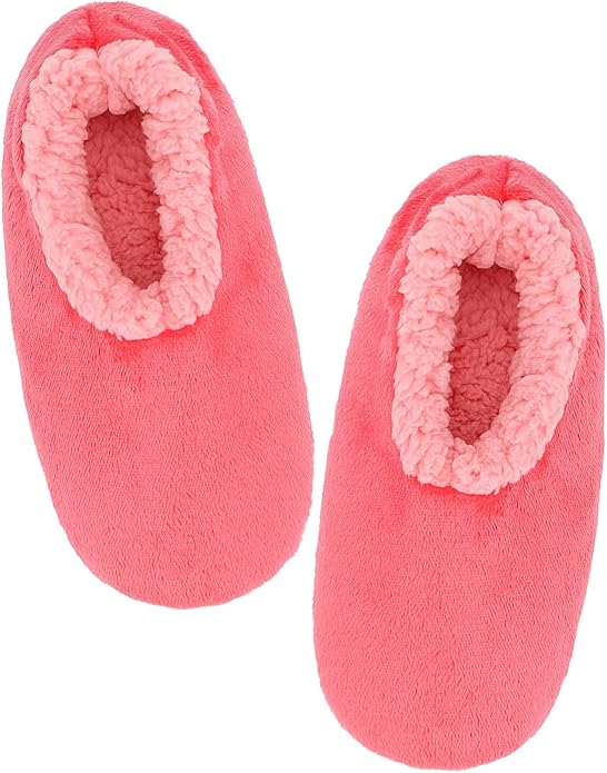 Panda Bros Slipper Socks for Women Grippers, Fuzzy Cozy Fleece Slipper Socks, Soft, Warm House Slippers