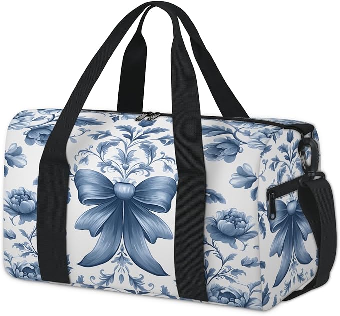 Bow Tie Travel Duffle Bag for Women Men, Overnight Weekender Bag, Carry on Tote for Sport Gym