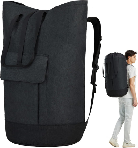 Laundry Backpack Bag 115L, Heavy Duty Laundry Bags with Shoulder Straps, Dirty Clothes Bag for College Dorm Essentials, Hamper Backpack for Travel, Laundromat, Apartment, Beach, Camping