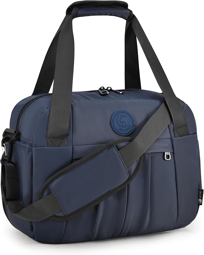 Small 40x30x15cm Personal Item Bag for Travel Airline Approved Duffle Bag 16x12x6 inch Carry on Duffel Bag with Wet Pocket Lightweight Weekender Gym Bag, Navy Blue
