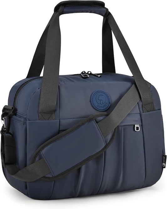 Small 40x30x15cm Personal Item Bag for Travel Airline Approved Duffle Bag 16x12x6 inch Carry on Duffel Bag with Wet Pocket Lightweight Weekender Gym Bag, Navy Blue