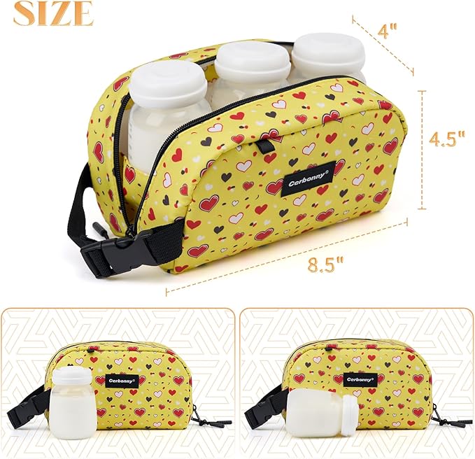 Cerbonny Small Cooler Bag Freezable Lunch for Work School Travel,Leak-Proof Bag,Snack Bags for Kids/Adults,Freezer Bags,Freezable Lunch Bag