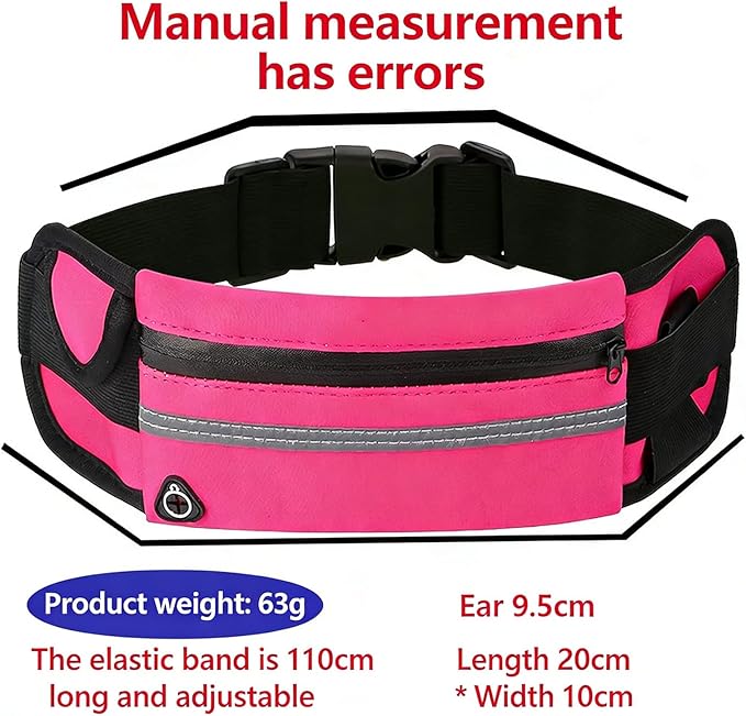 Anti-theft Invisible Waist Bag, Ultra-Slim Money Belt Passport Holder Secure Hidden Travel Wallet with RFID Blocking (Black)