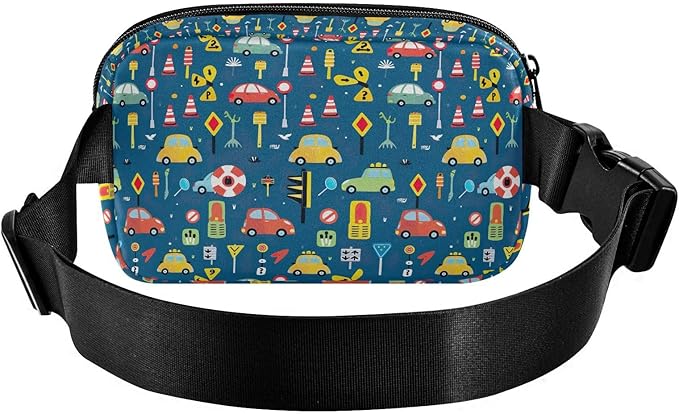 Kawaii Car Traffic Light Fanny Pack for Women Men Water Resistant Fashion Waist Packs with Adjustable Strap Belt Bag for Travel Workout Jogging Hiking 21219468