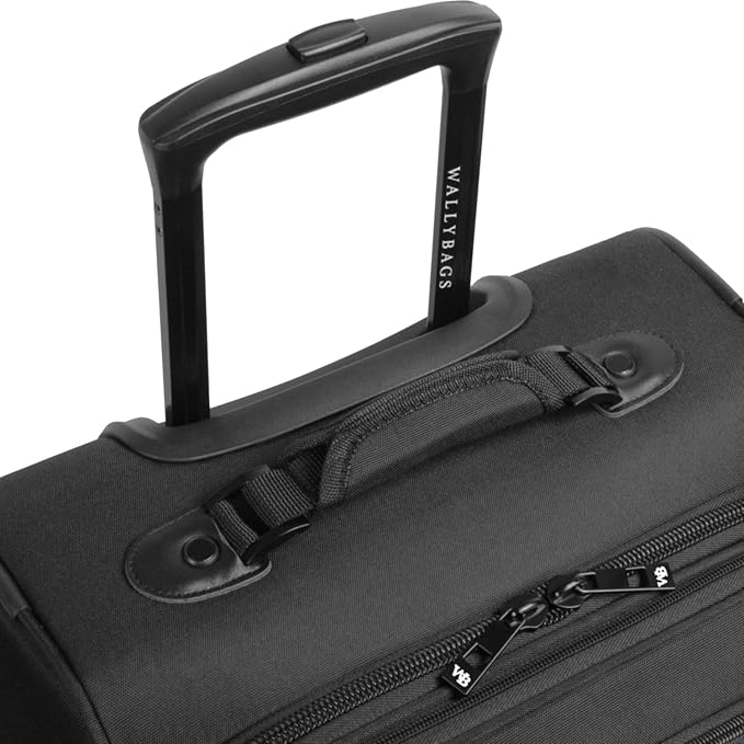 WallyBags Solutions 20” Expandable Spinner Carry-On with Padded Laptop and Electronics Pockets
