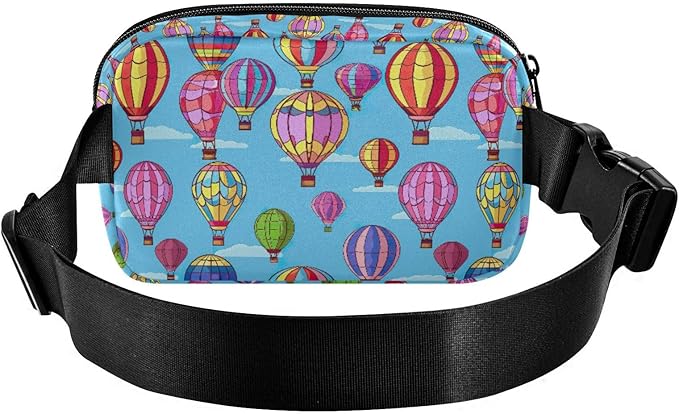 Colorful Hot Air Balloons Fanny Pack for Women Men Water Resistant Fashion Waist Packs with Adjustable Strap Belt Bag for Travel Workout Jogging Hiking 21219155