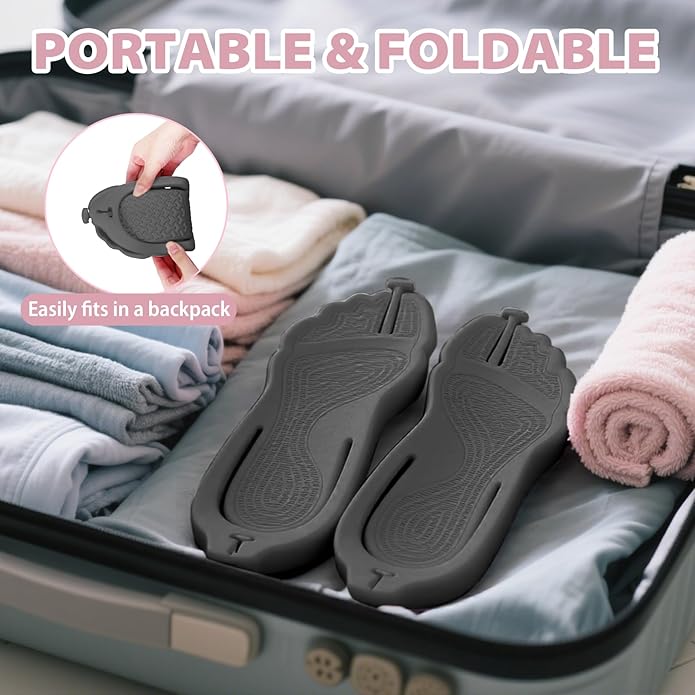 Rosoz Flip Flops for Women Men Foldable Travel Slippers Lightweight Shower Shoes Non-Slip Quick-Dry Bathroom Camp Beach Sandals
